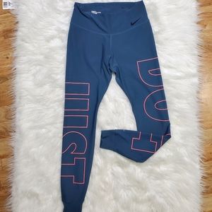 Nike Just Do It power legend blue leggings